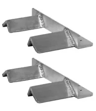 Pit Pal Aluminum 10" Wide Tool Box Cart Wheel Chock Pair for Trailer Garage 268