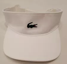 Lacoste Unisex Piqué Tennis Visor White NWT Women Men Brand New