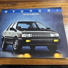 1987 Hyundai Excel Original Car Sales Brochure Catalog