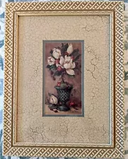 Framed And Matted Magnolia And Pomegranate Topiary Print