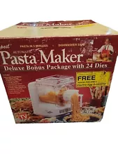 BRAND NEW Vintage Popeil Automatic Pasta Maker P400 w/ Pasta Shape Dies