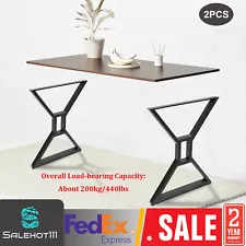 2Pcs Industrial Steel Metal Table Legs 28 Inch for Desk/Coffee Table/Bench