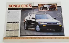 1988 HONDA CRX Si ORIGINAL ARTICLE