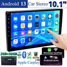 Double 2 Din 10.1'' Android 13 Touch Screen Car Stereo Radio GPS WIFI BT Carplay