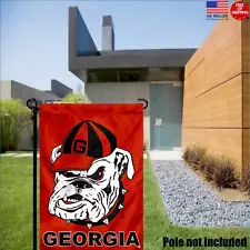 Georgia Bulldogs 2 Sided Garden Flag Outdoor Window Banner New Bull Dogs GA