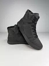 Supra Muska 001 Black Skytop Red Carpet High Top Skateboard Shoes Mens Size 10