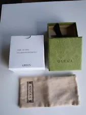 Authentic Gucci Small Green Gift Box With Jewelry Pouch 3”x3” New