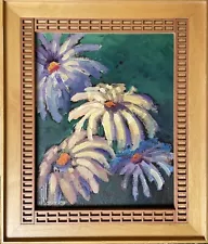 Artist William Hawkins Framed original oil on board painting.