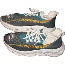 NFL Miami Dolphins Max Soul Shoes Custom Name Football Shoes Sports