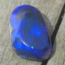 Australian Lightning Ridge Black Opal, Bright Blue, 4.4ct VIDEO