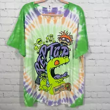 Nickelodeon Cartoon Rugrats Tie Dye T Shirt XL Graphic Print Reptar Bar