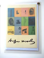 160) A.WARHOL: ORIGINAL ITALAL. ART POSTCARD WITH WARHOL PICTURE, SIGNED, UNIQUE