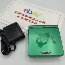 Gameboy Advance SP AGS-001 Rayquaza Pokémon Reshell *Glass Screen & New Battery*