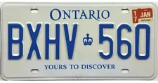 *99 CENT SALE* 2017 Ontario License Plate #BXHV-560 No Reserve