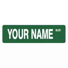 Personalized Street Sign Custom Name Aluminum (All Colors Available)