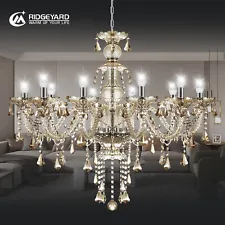 Elegant 10 Lights Crystal Glass Chandelier Pendant Ceiling Lighting Fixture E12