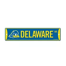 Delaware Blue Hens Sign 4" x 17" Plastic Street Sign