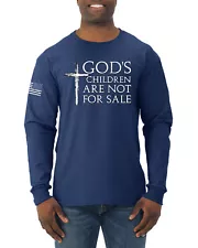 Gods Children Are Not For Sale Cross Men Long Sleeve Tshirt