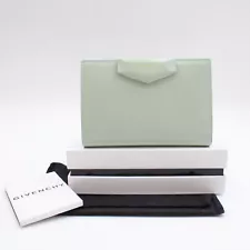 Givenchy Antigona Bifold Box Leather Wallet in Celadon/Gold Hardware BB60KFB13A