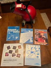 Edmund Scientific Astroscan Telescope | 3 Eyepieces | Cap, Stand, Strap | Books