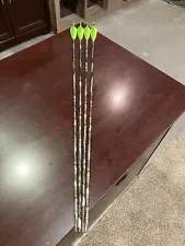 4 NEW EASTON Axis 400 Camo Arrows w/ NOCKS AND INSERTS