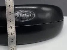 Bugatti Glasses Case Hard Shell Sunglasses Large Black Leather