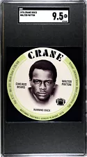 1976 Crane Disc Walter Payton Rookie Card RC SGC 9.5 Mint+ POP 2 Bears GOAT