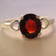 2.20ct Natural Rare Red Spessartite Garnet Ring