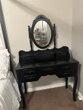 Vanity Table 10 Led Lights Mirror 5 Drawers Makeup Dressing Desk