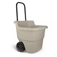 Suncast 15 Gallon Resin Rolling Lawn and Utility Cart