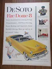 1952 DeSoto FireDome 8 Ad De Soto Convertible