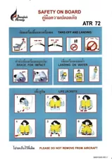 Bangkok Airways ATR 72 Safety Card