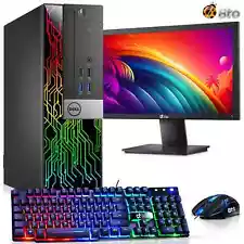 Restored Dell OptiPlex Desktop Computer PC with RGB lights,(includes everything)