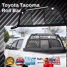 For Toyota Tacoma Trucks Roll Bars w/ LED Light Bar&Spot Light Headache Rack