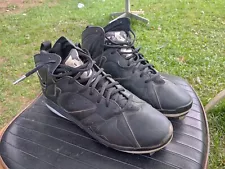 Air Jordan 7 Baseball Cleats Black Metal 2014 684943-010 Mens Size 10