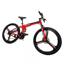 26" Full Suspension Mountain Bike Shimano 21 Speed Mens Womens Bicycle MTB