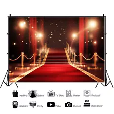 Theater Stage Interior Party Backdrop Curtains Photo Background Banner Decor