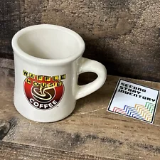 Waffle House Thick Rounded Dinner Coffee Mug Cup Vintage Heavy Duty White