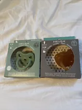 2 new Hevea Baby Pacifier For 3-36 Months round Shaped Design Natural Rubber