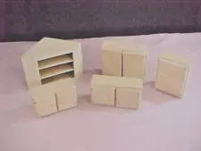 Town Square Upper Kitchen Cabinets Dollhouse 5 Pieces