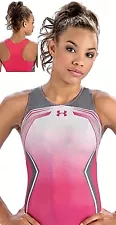 Under Armour GK ELITE Gymnastics LEOTARD Sporty LIPSTICK Pink UA ArmourFuse AS