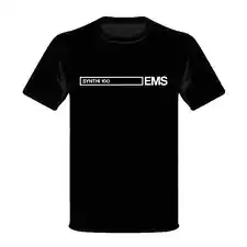 EMS Synthi 100 keyboard Modular Vintage Synth Logo Synthesizer T-shirt Red Black