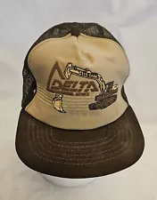 Vintage Case Delta Series Trucker Snapback Hat Cap Construction