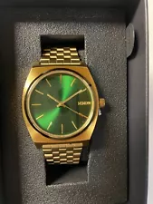 Nixon Time Teller Watch, A045-1919-00, Gold / Green Sunray