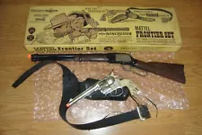 1961 Mattel Frontier Set Winchester Rifle Fanner 50 Cap Gun Orig. Box Complete