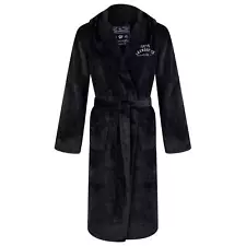 Tokyo Laundry Mens Hooded Bath Robe Dressing Gown Soft Fleece Lounge Coat