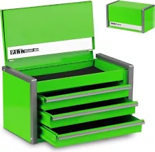 Durable 3 Drawer Steel Mini Tool Box with Magnetic Tab Locking for Home DIY