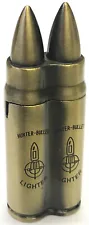 Eclipse Collectible Novelty Hunter Double Bullet Refillable Torch Lighter 1614-2