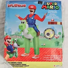 Mario Riding Yoshi Inflatable Halloween Costume, One Size Fits Most Children