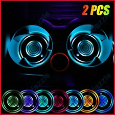2X Cup Pad Car Accessories LED Light Cover Interior Decoration Lamp 7 Colors -US (For: Mitsubishi L200)